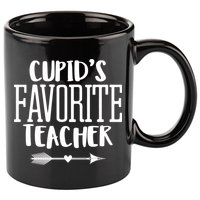 Cupid's Favorite Teacher 11oz C Handle Ceramic Mug