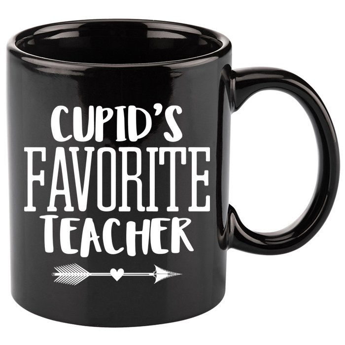 Cupid's Favorite Teacher 11oz C Handle Ceramic Mug