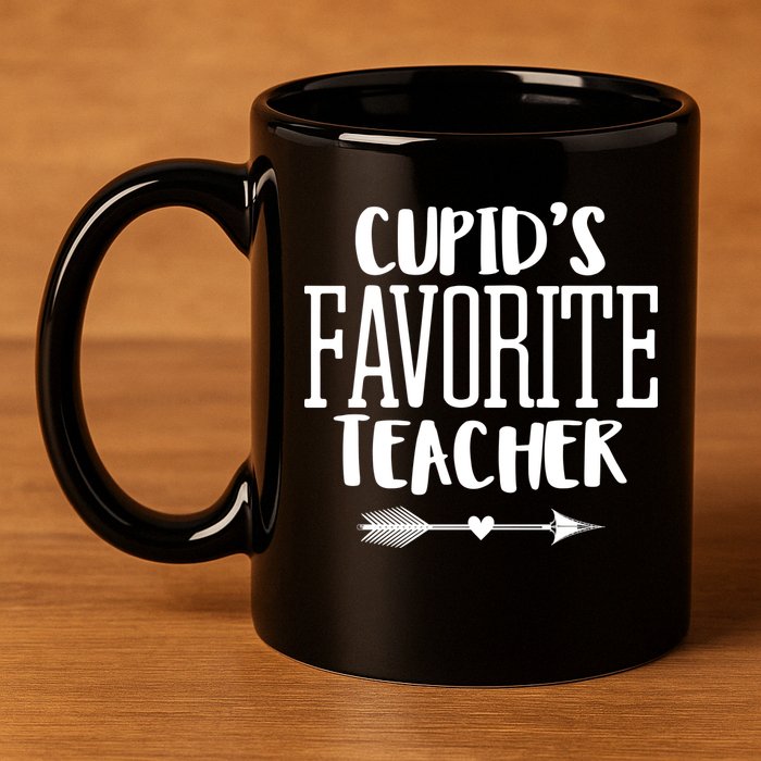 Cupid's Favorite Teacher 11oz C Handle Ceramic Mug