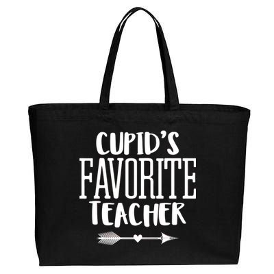 Cupid's Favorite Teacher Cotton Canvas Jumbo Tote