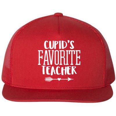 Cupid's Favorite Teacher Flat Bill Trucker Hat