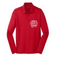 Cupid's Favorite Teacher Silk Touch Performance Long Sleeve Polo