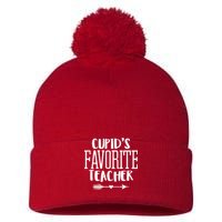 Cupid's Favorite Teacher Pom Pom 12in Knit Beanie