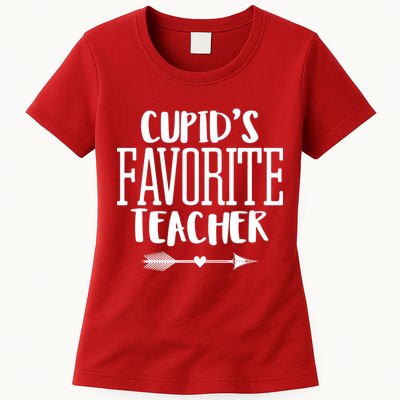 Cupid's Favorite Teacher Womens T-Shirt