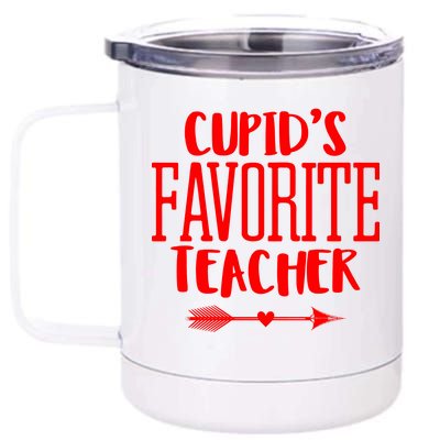 Cupid's Favorite Teacher 12 oz Stainless Steel Tumbler Cup