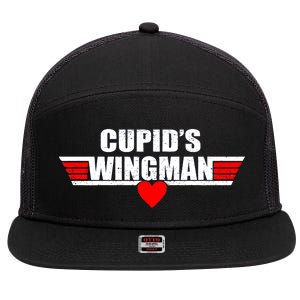 Cupid's Wingman Valentine's Day 7 Panel Mesh Trucker Snapback Hat