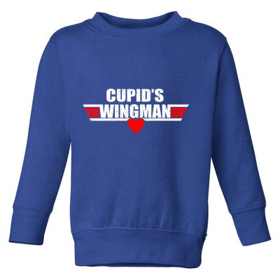 Cupid's Wingman Valentine's Day Toddler Sweatshirt