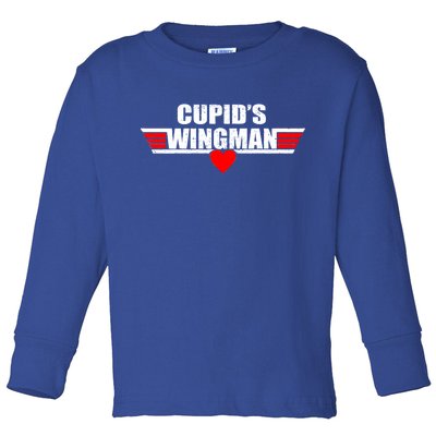 Cupid's Wingman Valentine's Day Toddler Long Sleeve Shirt