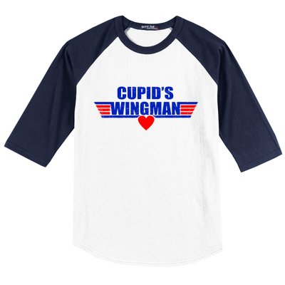 Cupid's Wingman Valentine's Day Baseball Sleeve Shirt