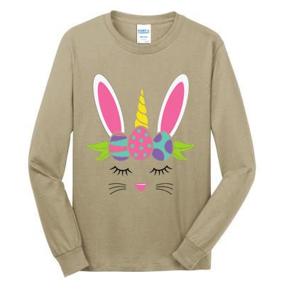 Cute Unicorn Rabbit Easter Day Bunny Eggs Tall Long Sleeve T-Shirt