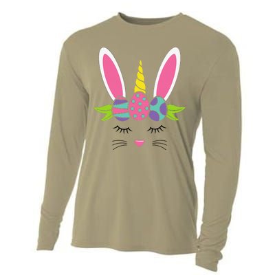 Cute Unicorn Rabbit Easter Day Bunny Eggs Cooling Performance Long Sleeve Crew