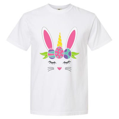 Cute Unicorn Rabbit Easter Day Bunny Eggs Garment-Dyed Heavyweight T-Shirt