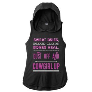 Cowgirl Up Rodeo Horse Lover For Women Ladies PosiCharge Tri-Blend Wicking Draft Hoodie Tank