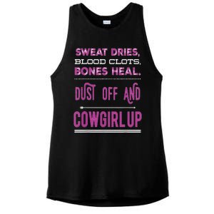 Cowgirl Up Rodeo Horse Lover For Women Ladies PosiCharge Tri-Blend Wicking Tank