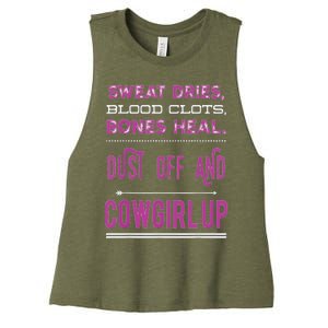 Cowgirl Up Rodeo Horse Lover For Women Women's Racerback Cropped Tank