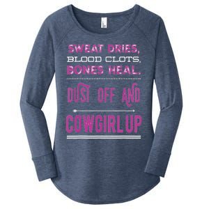 Cowgirl Up Rodeo Horse Lover For Women Women's Perfect Tri Tunic Long Sleeve Shirt