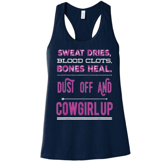 Cowgirl Up Rodeo Horse Lover For Women Women's Racerback Tank