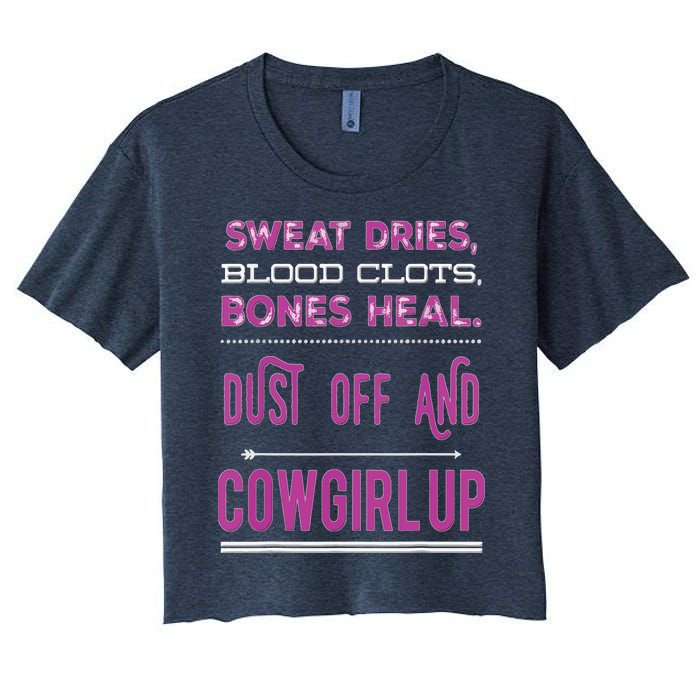 Cowgirl Up Rodeo Horse Lover For Women Women's Crop Top Tee