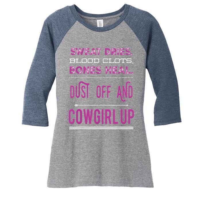 Cowgirl Up Rodeo Horse Lover For Women Women's Tri-Blend 3/4-Sleeve Raglan Shirt