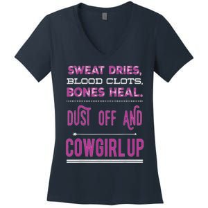 Cowgirl Up Rodeo Horse Lover For Women Women's V-Neck T-Shirt