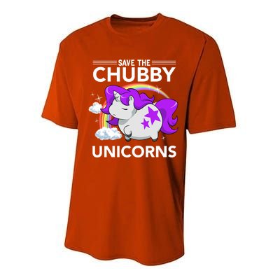 Chubby Unicorn Rhinoceros Save The Chubby Unicorns Fat Rhino Gift Performance Sprint T-Shirt