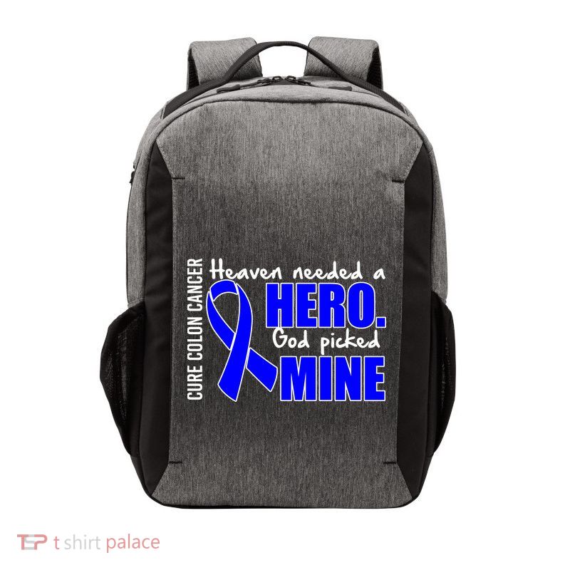 Cure Colon Cancer Heaven Needed A Hero Vector Backpack