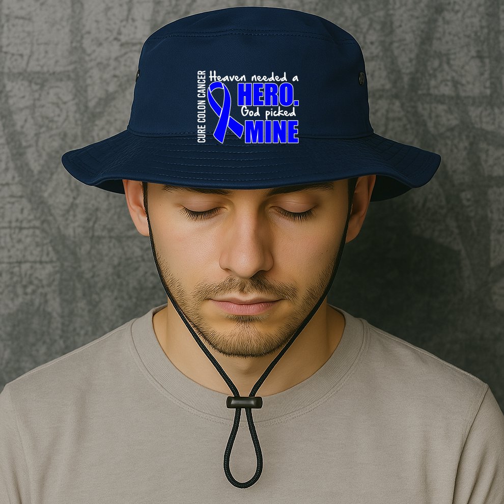 Cure Colon Cancer Heaven Needed A Hero Bucket Hat
