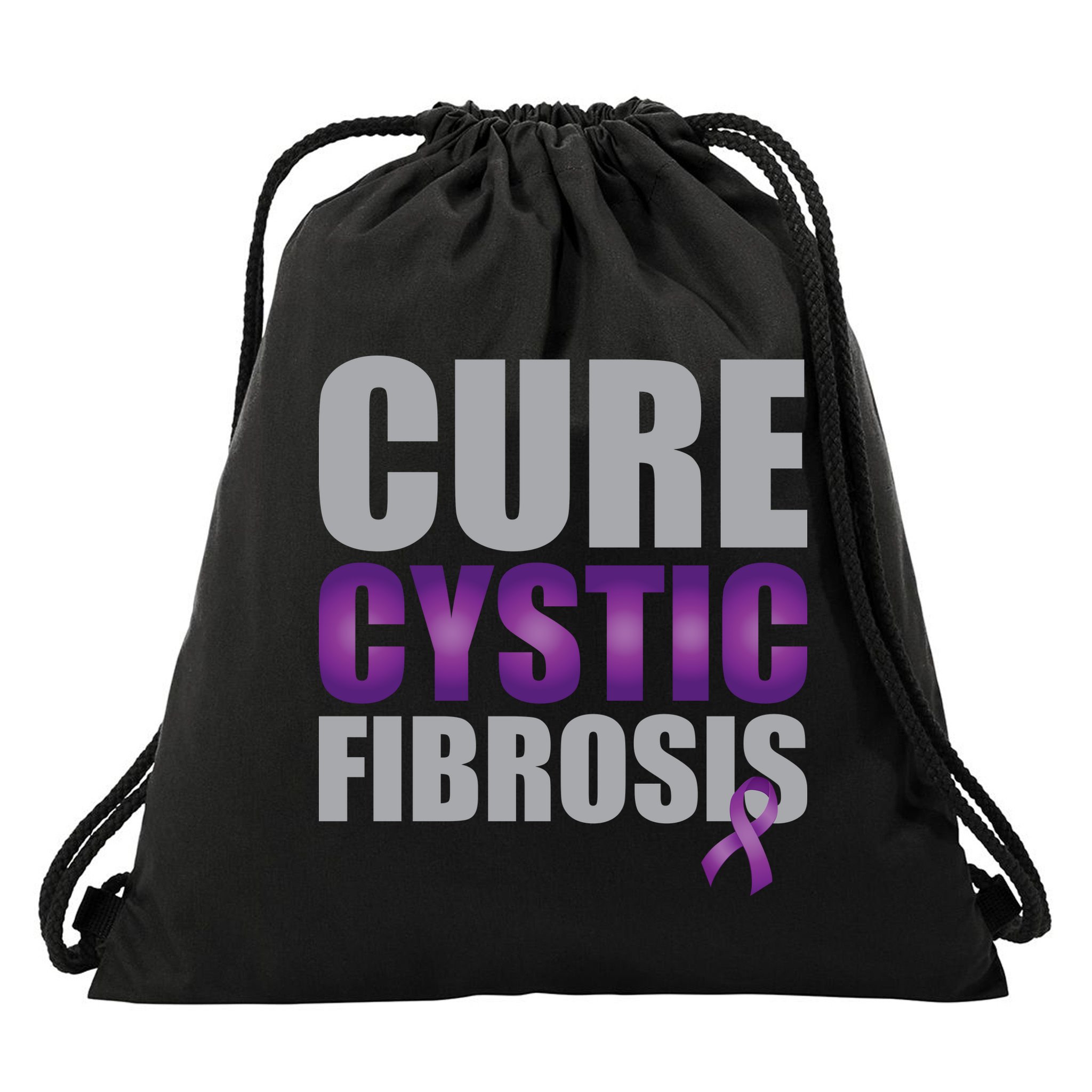 Cure Cystic Fibrosis Drawstring Bag