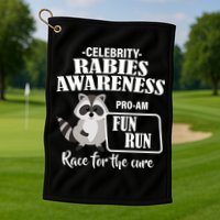 Cure For Rabies Fun Run Golf Towel