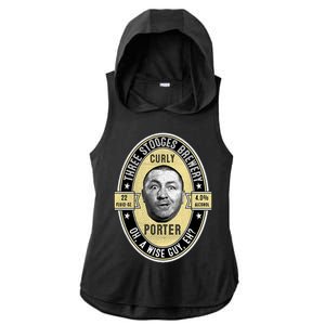 Curly Porter Three Stooges Ladies PosiCharge Tri-Blend Wicking Draft Hoodie Tank