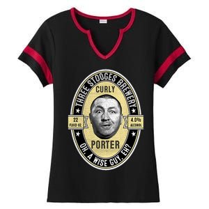 Curly Porter Three Stooges Ladies Halftime Notch Neck Tee