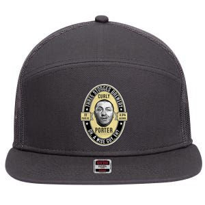 Curly Porter Three Stooges 7 Panel Mesh Trucker Snapback Hat