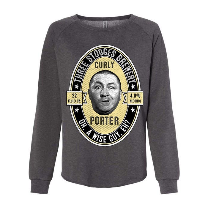 Curly Porter Three Stooges Womens California Wash Sweatshirt