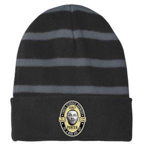 Curly Porter Three Stooges Striped Beanie with Solid Band