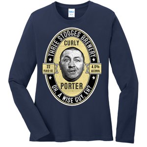 Curly Porter Three Stooges Ladies Long Sleeve Shirt