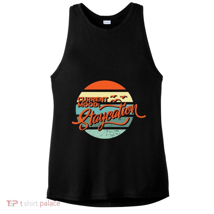 Current Mood Staycation  Ladies PosiCharge Tri-Blend Wicking Tank