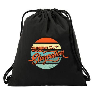 Current Mood Staycation  Drawstring Bag