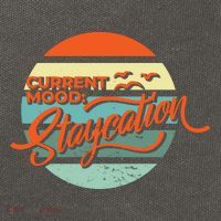 Current Mood Staycation  Cotton Canvas Backpack