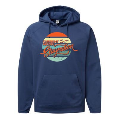 Current Mood Staycation  Performance Fleece Hoodie