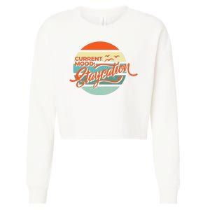 Current Mood Staycation  Cropped Pullover Crew