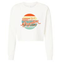 Current Mood Staycation  Cropped Pullover Crew