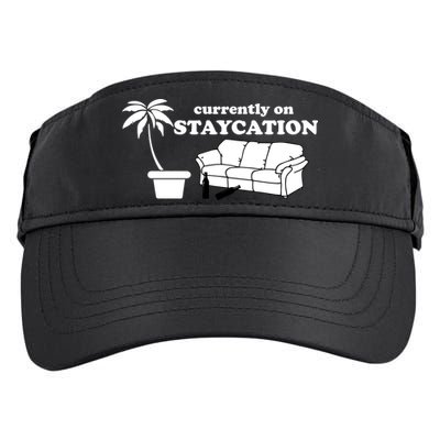 Currently On Staycation Funny Vacation Adult Drive Performance Visor