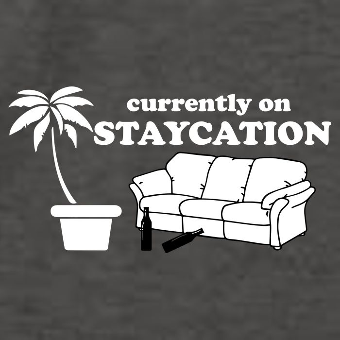 Currently On Staycation Funny Vacation Vector Backpack