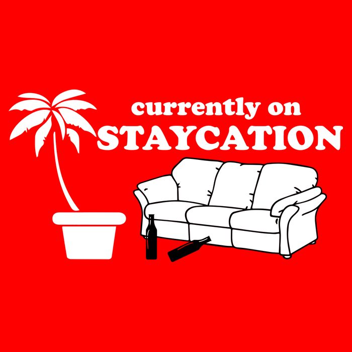 Currently On Staycation Funny Vacation Sweatshirt