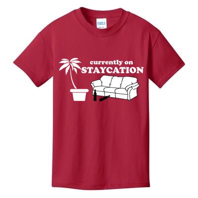 Currently On Staycation Funny Vacation Kids T-Shirt