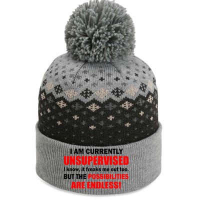 Currently Unsupervised Possibilities Are Endless The Baniff Cuffed Pom Beanie