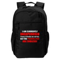 Currently Unsupervised Possibilities Are Endless Backpack