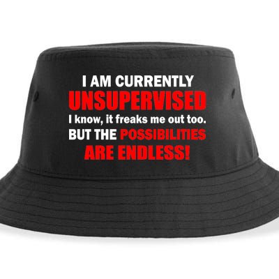 Currently Unsupervised Possibilities Are Endless Sustainable Bucket Hat