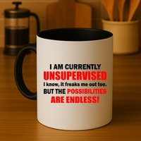 Currently Unsupervised Possibilities Are Endless Mug