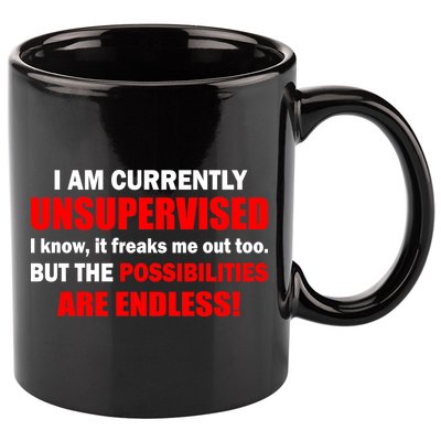 Currently Unsupervised Possibilities Are Endless 11oz C Handle Ceramic Mug